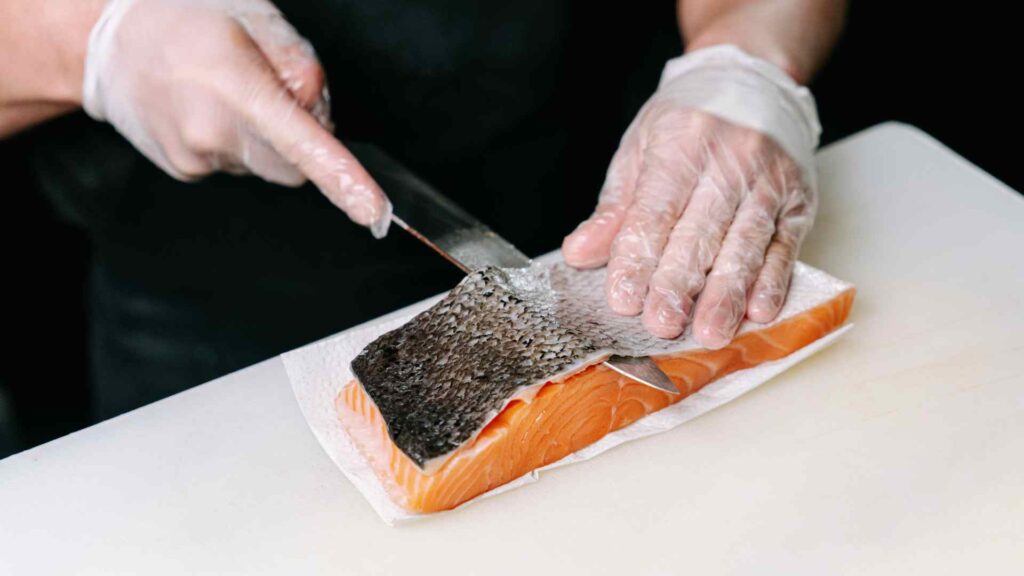 salmon skin
