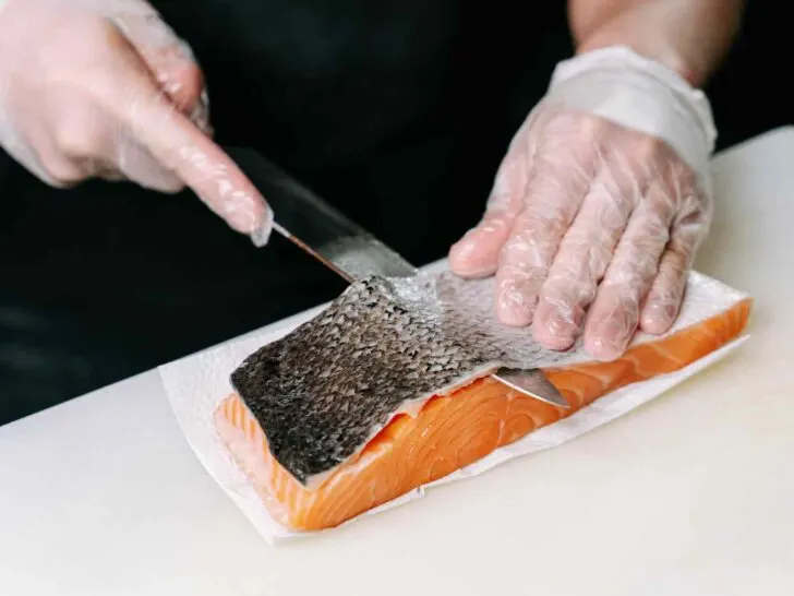 salmon skin