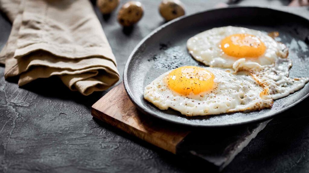 cooked eggs