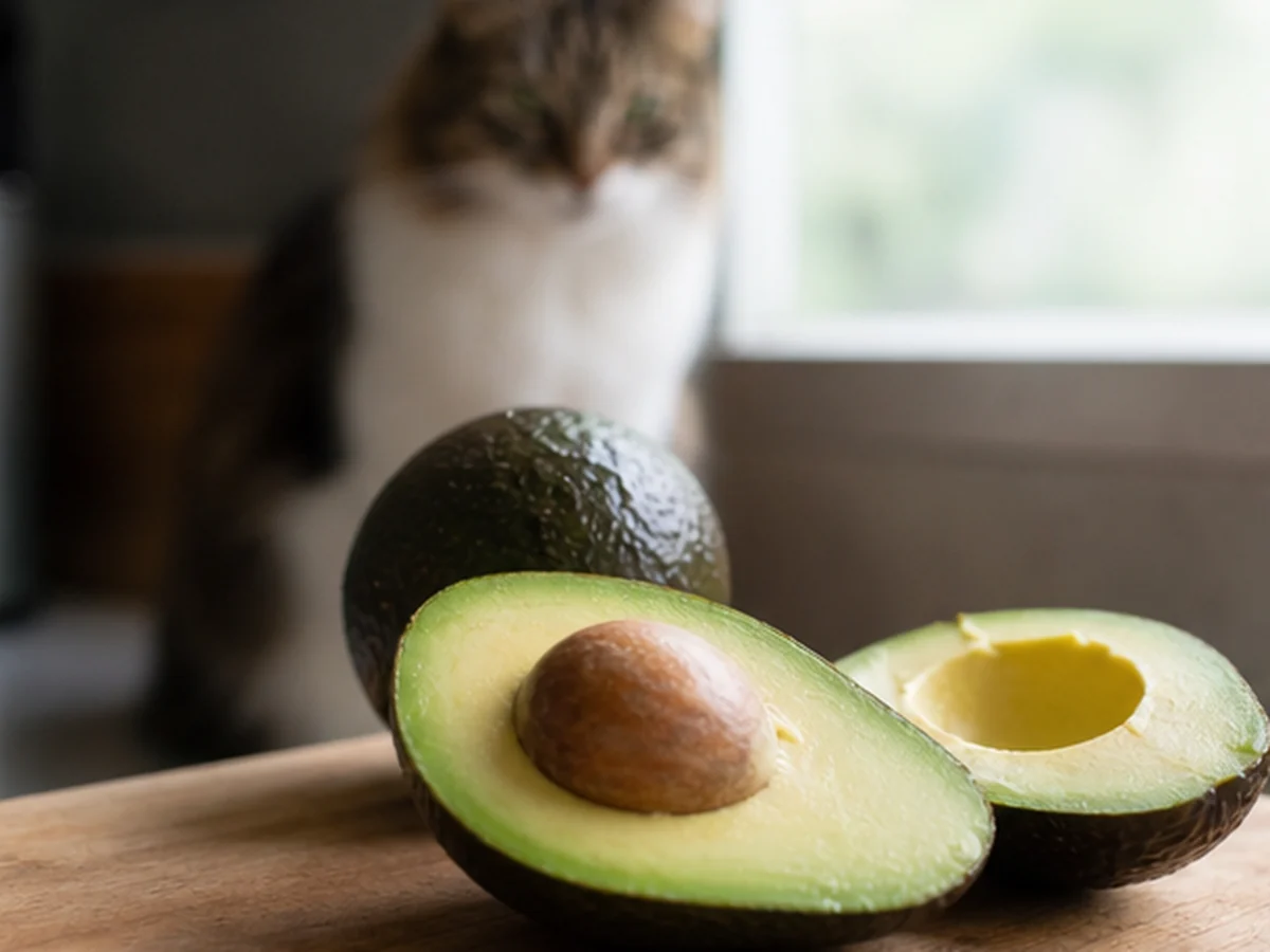 Avocado arranged in a natural kitchen scene