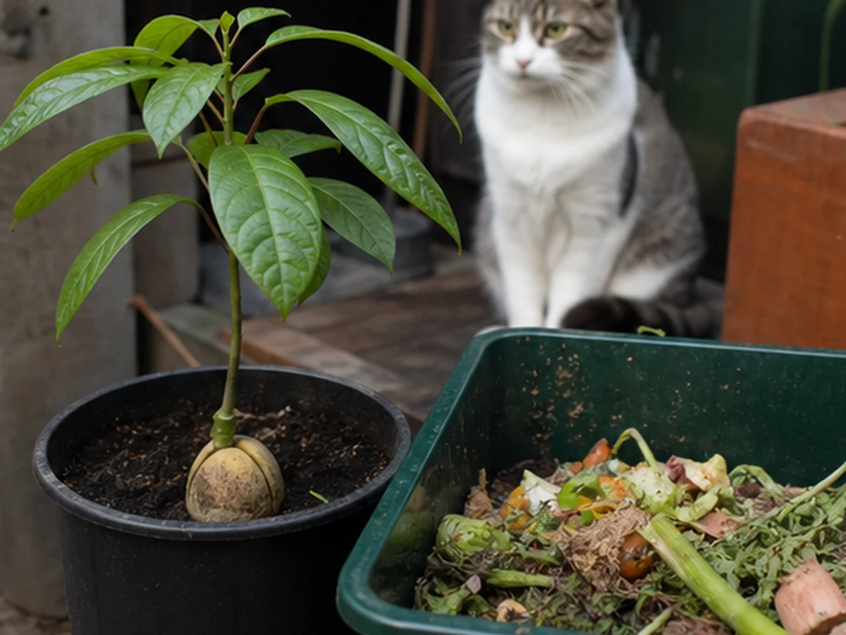 Avocado arranged in a natural kitchen scene