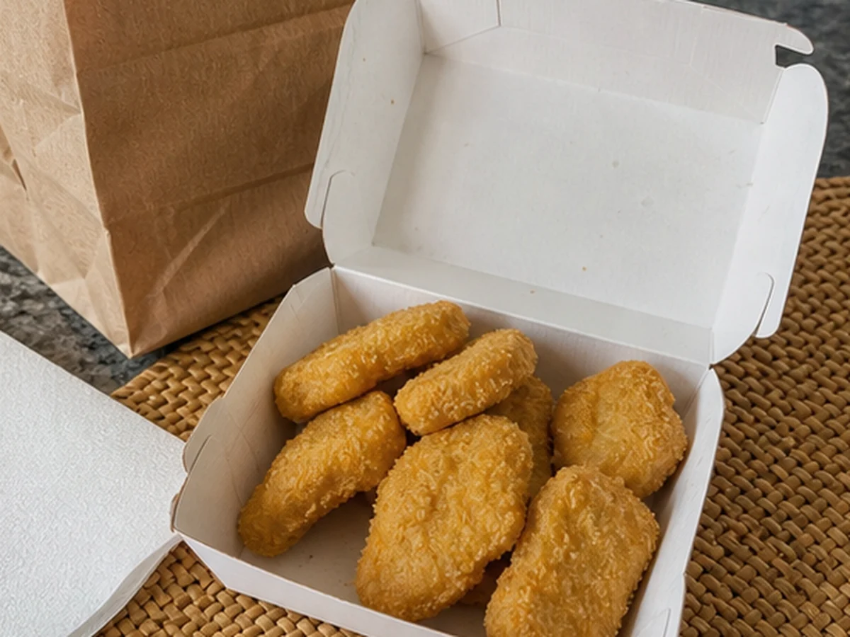 Chicken Nuggets arranged in a natural kitchen scene