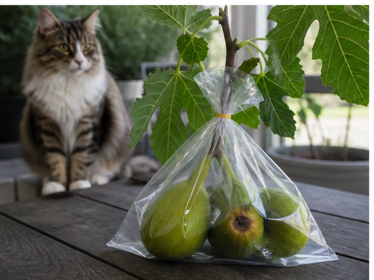 Cat safely separated from granola in a household scene about make breakfast less available to whiskered auditors