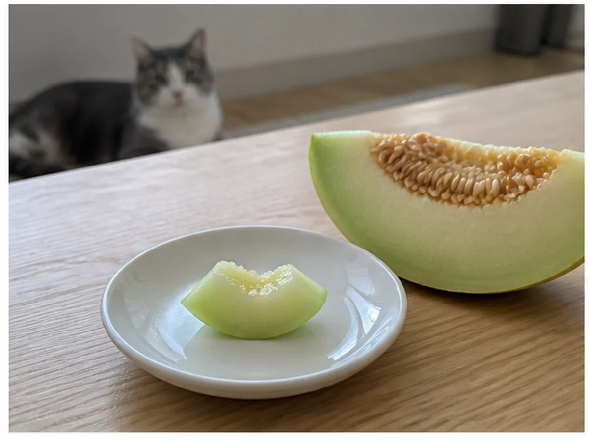 Cat safely separated from honeydew in a household scene about watching after a small flesh bite