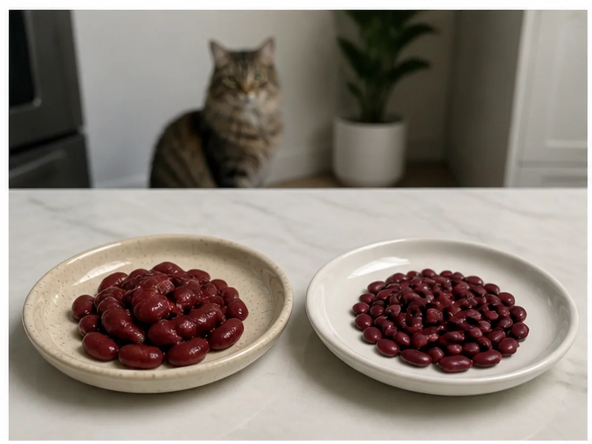 Cat safely separated from kidney beans in a household scene about the kidney-bean verdict