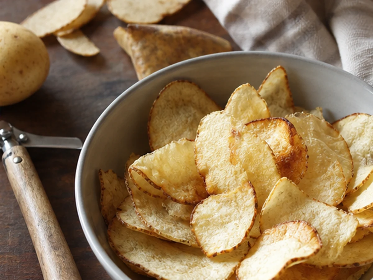 Potato Skins arranged in a natural kitchen scene