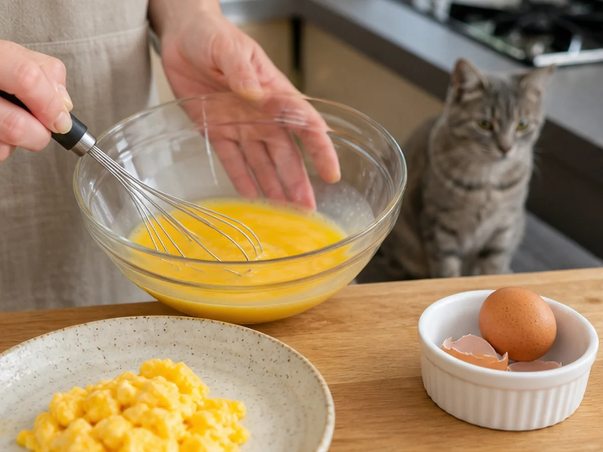 Raw Eggs arranged in a natural kitchen scene