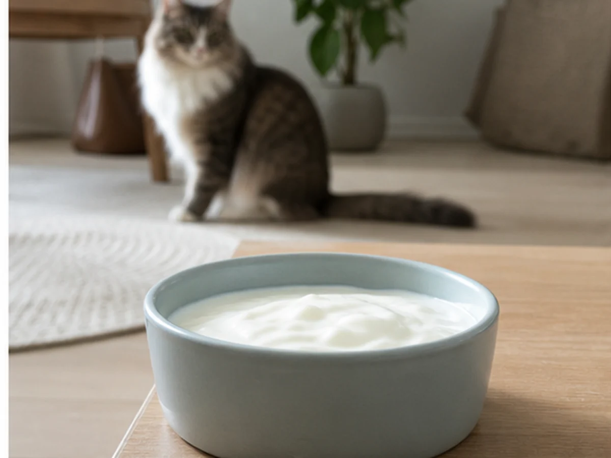What Human Food Can Cats Eat arranged in a natural kitchen scene